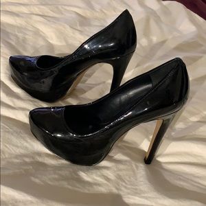 Black Patton leather heels